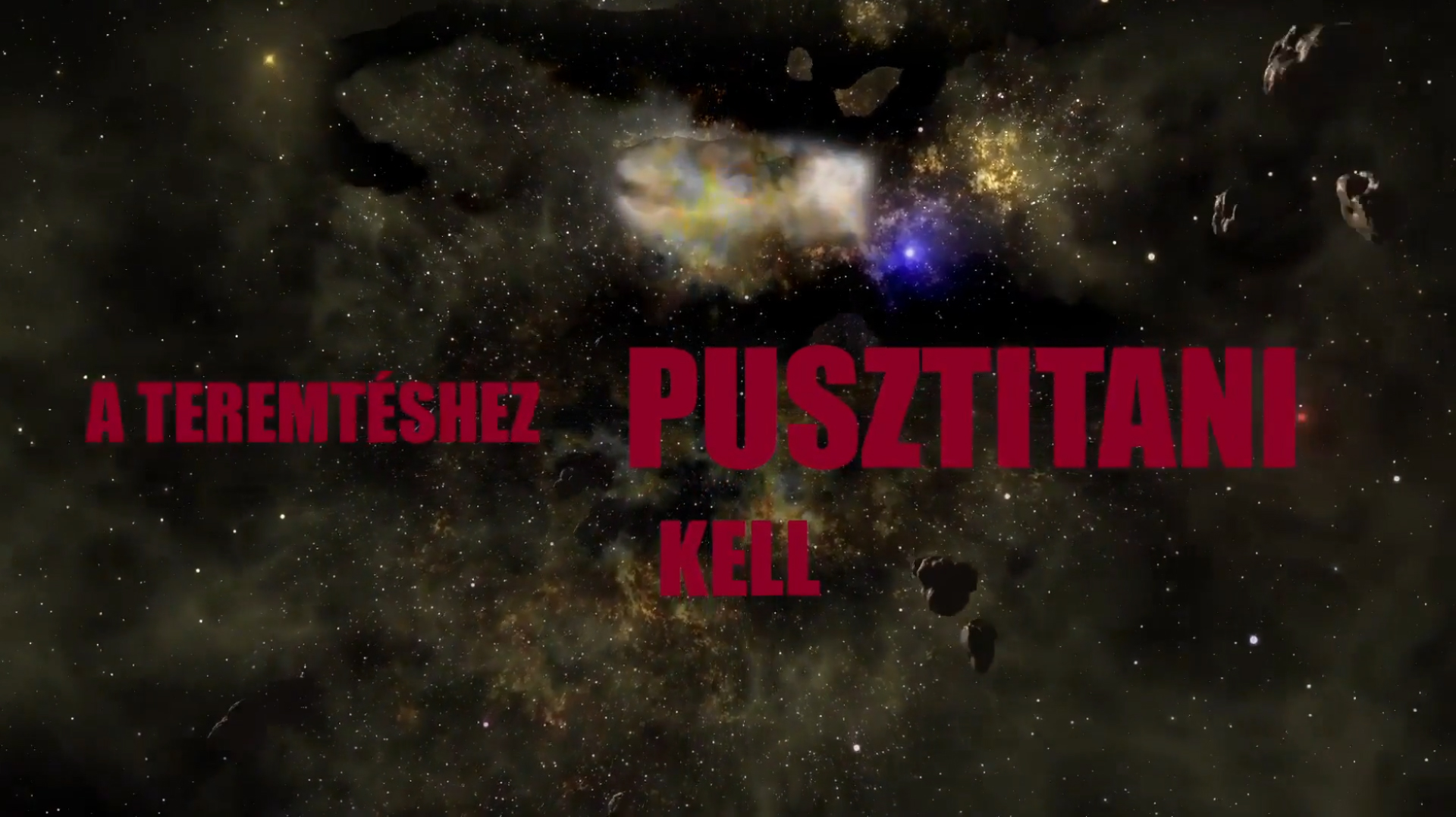 A teremtéshez pusztítani kell logó